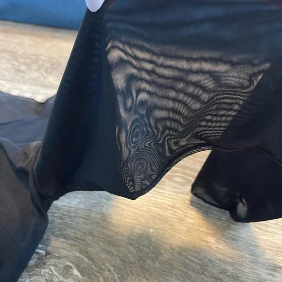 Popilush Black Sheer Shaping Bodysuit Black Size Large Shapewear Feminine Sexy - Picture 4 of 10